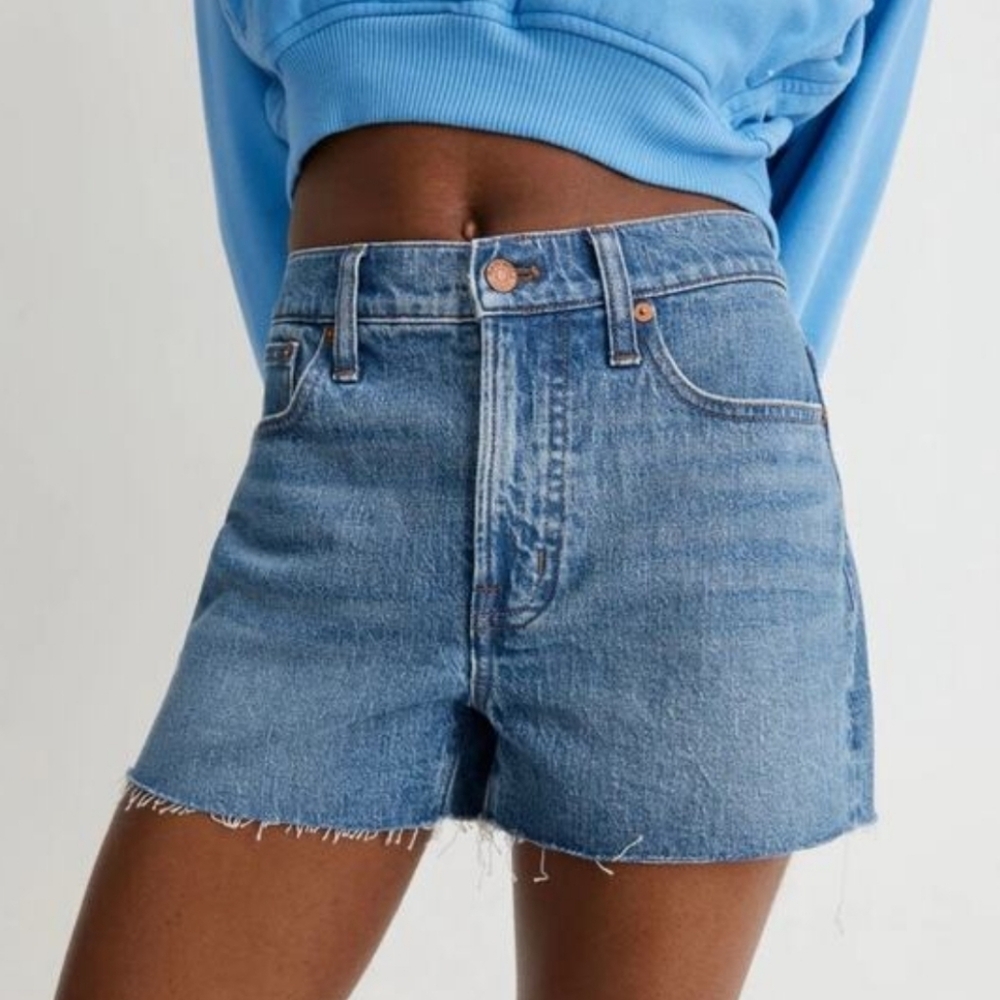 New Madewell The Perfect Jean Short Medium Wash Size 25